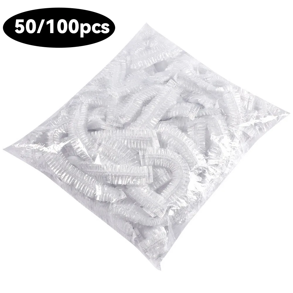 Sporting 100pcs Disposable plastic bag Food Cover Wrap Elastic Food bags Storage - £23.69 GBP