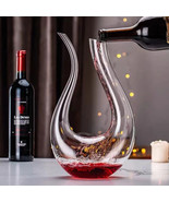 Crystal U-shaped Wine Decanter Gift Box Swan Decanter Creative Wine Sepa... - $22.08