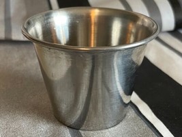 Vintage Stainless Steel India AM Mini Sauce Cup Holder Ramekin 1 3/4&quot; Tall - £11.18 GBP