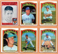 1972 Topps Kansas City Royals Team Lot 6 diff Lou Piniella Bob Lemon xx! - $4.75