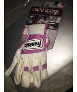Franklin MLB Youth Medium Classic Baseball Batting Gloves, Pink &amp; White-NEW - €34,11 EUR