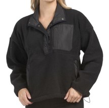 NWT Wilo The Label Women’s Cosy Fleece Snap Jacket Black Size M - £25.90 GBP