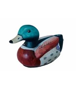 Duck Figurine Decoy Mallard vtg sculpture gift decor bird canvasback Jas... - £23.33 GBP