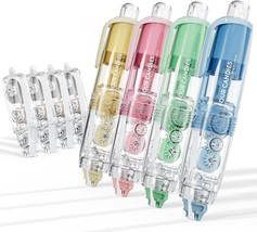 Four Candies 4Pcs Refillable Retractable White Out Correction Tape, Colo... - $31.99