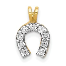 10K Gold Small Horse Shoe Charm Pendant Jewelry 10mm x 15mm - £39.25 GBP