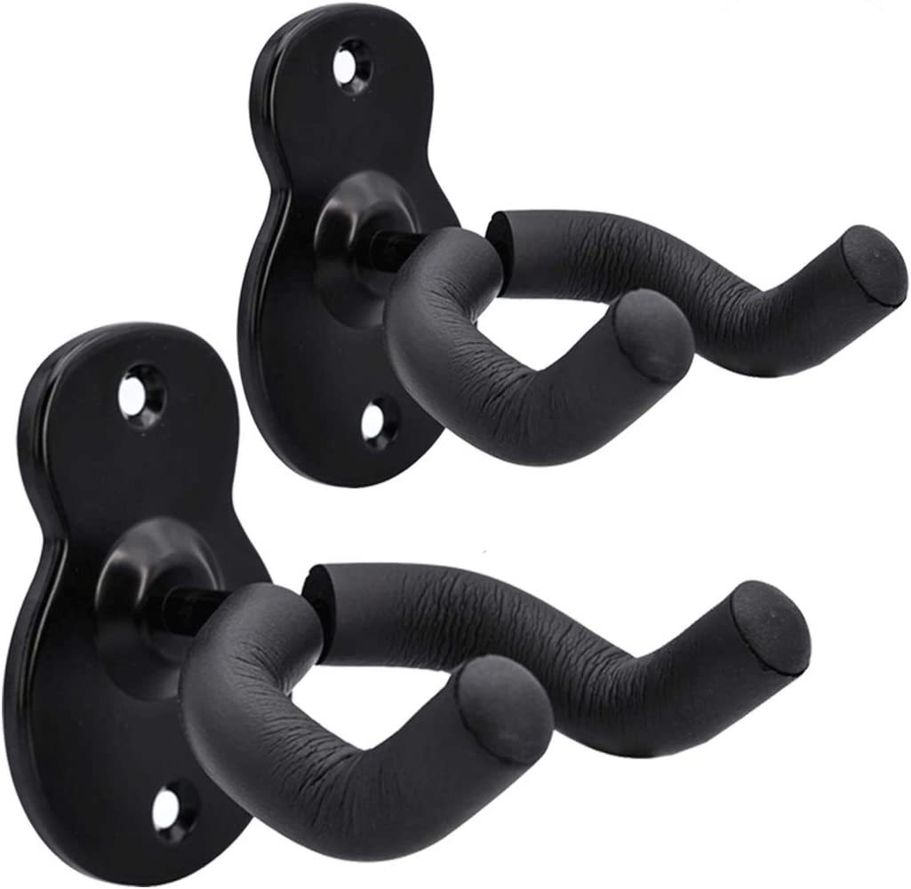 Guitar Wall Mount Hanger 2 Pack Hook Acoustic Electric Bass Guitar Wall ... - $25.99