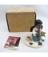 All God&#39;s Children Figurine Charity Item 1408 Ed 43 in Box Angel Art But... - $46.91 CAD