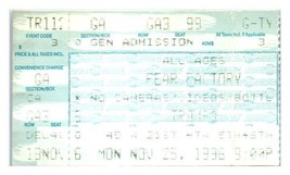 Fear Fabbrica Concerto Ticket Stub Novembre 26 1995 New York Città - $49.48