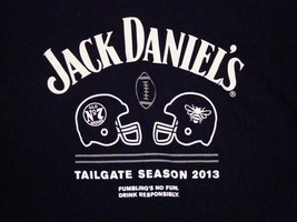 Jack Daniel&#39;s Tailgate Season 2013 Liquor Whiskey Whisky Beer T Shirt L - £11.10 GBP