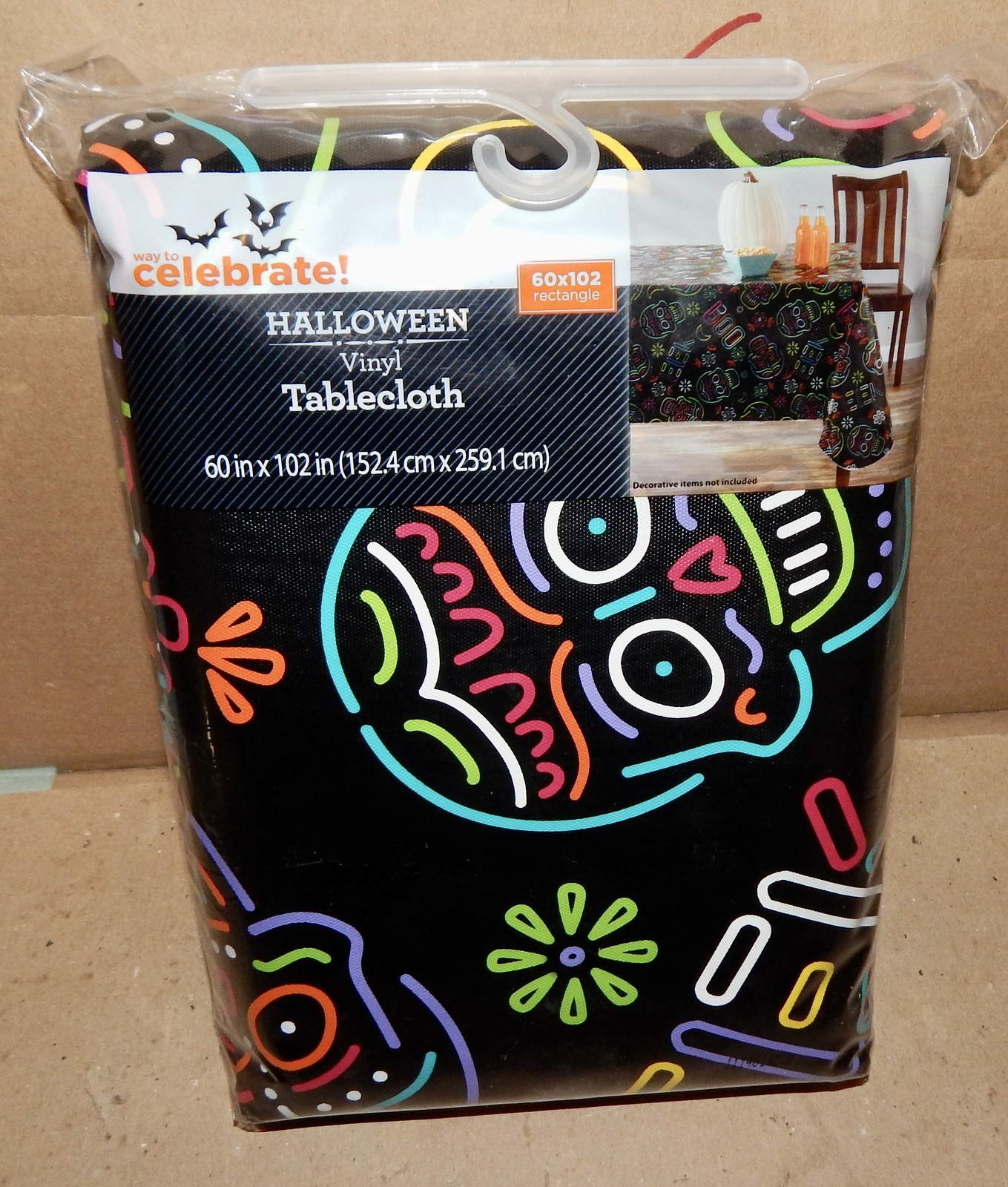 Vinyl Tablecloths Halloween Style You Choose Size & Type Round & Rectangle 186E - $7.89