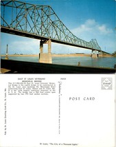 Missouri St. Louis Veterans&#39; Memorial Bridge Mississippi River Illinois Postcard - £7.39 GBP