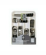 Gibson Home Casual Living 58 Piece Stainless Steel Flatware Set in Black - $66.73