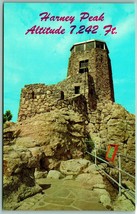 Harney Peak Watch Tower Black Hills South Dakota SD UNP Chrome Postcard H10 - £2.29 GBP