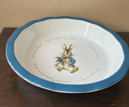 Peter Rabbit Beatrix Potter Pie Pan Tart Quiche Ceramic 9.25&quot; Pie Dish T... - £27.50 GBP