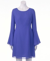 Jlo Jennifer Lopez Chiffon Dress Size 2 (Extra Small) New Ship Free Sheath Lined - £77.84 GBP