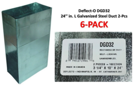 Rectangular HVAC Duct Section 3.25&quot; D x 10&quot; W x 24&quot; Steel, Deflect-O DGD... - €63,75 EUR