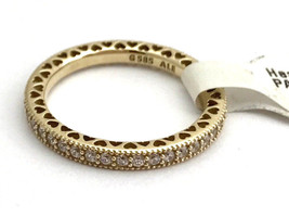 Pandora Auténtico Corazones de Pandora 14K Anillo de Oro 150181CZ-50 Talla 5 New - £255.06 GBP