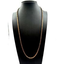 Vintage Italian Sterling Silver and Gold Necklace - $44.55