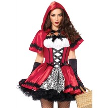 Leg Avenue Women&#39;s Gothic Red Riding Hood Costume Red and White Large - £69.78 GBP