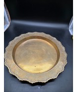 Solid Brass Etched Platter w/ Chinese Animals   15&quot; - $38.00