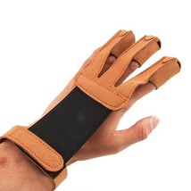 Archery Recurve Bow Arrow Hunting Shooting Three Finger Protect PU Leather Glove - $14.72+