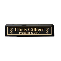 Desk Wedge Name Plate - PERSONALIZED - Viking Protection Rune - 11 Inche... - $43.11