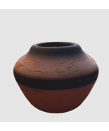 Pottery Handmade Clay  Bowl w/Glazed Inside and Signed by Artist 4&quot; tall... - €22,57 EUR