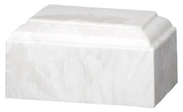 Small/Keepsake 22 Cubic Inch White Tuscany Cultured Marble Funeral Cremation Urn - £141.63 GBP