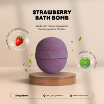 Sweet Strawberry Bath Bomb – Handmade &amp; SLS-Free - $167.35 MXN