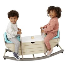 Totter wooden ride on toy and storage bench for children kids boys girls ages 3 thumb200