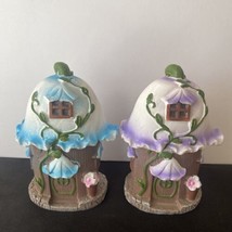 Fairy Garden  Fairy Flower Houses Set Of 2 NEW - £7.50 GBP