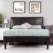 Zinus Gerard Faux Leather Upholstered Platform Bed Frame / Mattress Foundation / - £201.07 GBP