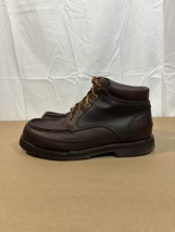 Cabelas Men’s Brown Leather Hiking Work Boots Moc Toe Waterproof 8 M - $34.96