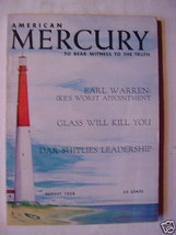 American Mercury August 1958 Earl Warren Joseph Seldin - £6.84 GBP