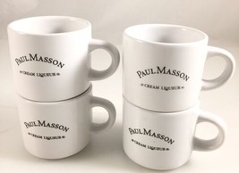 Pair Set 4 Small Miniature Cups Paul Masson Cream Liqueur Mugs Espresso Style - £11.59 GBP