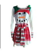 NEW Derek Heart Women&#39;s Snowman Themed Xmas Sweater Dress Size M - $32.36 CAD