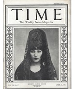 MAGAZINE TIME    Raquel  Meller   April  26 1926 - $138.78 CAD