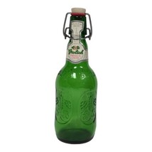 Vtg Grolsch Green Glass Premium Lager Pint Beer Bottle w Porcelain Swing... - $10.39