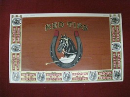 Vintage Red Tips Advertising Paper label - £11.67 GBP