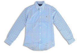 Polo Ralph Lauren Multi Blue Gingham Plaid Slim Fit Button Shirt, XL 7576-6 - £35.44 GBP