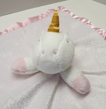 Cloud Island Unicorn Baby Security Blanket Lovey Pink White Gold Sparkles Plush - £15.66 GBP