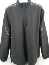 Greg Norman Men&#39;s Black Pullover 1/4 Zip Windbreaker Jacket Removable Sleeve XXL - £33.13 GBP