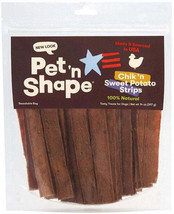 Pet n Shape Chicken &amp; Sweet Potato Strips Dog Treats - 100% Natural, Made in USA - £46.24 GBP+