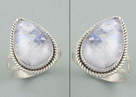 AAR Jewels Handmade 925 Sterling Silver MoonStone Gemstone Stack Stylish Ring - £27.25 GBP