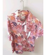 Goodfellow &amp; Co Mens Large Size Short Sleeve Knit Button-Down Shirt Pink... - $17.78 CAD