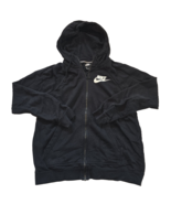 Vintage Nike Unisex Black Hoodie Size Medium Y2K 90&#39;s Running Sport Pull... - $452.07 MXN