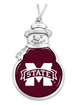 57470 Mississippi State Bulldogs Snowman Ornament by From the Heart Ente... - £14.01 GBP