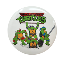 VINTAGE TMNT TEENDAGE MUTANT NINJA TURTLES BUTTON / PIN BIG 6&quot; SEWER SCENE - $14.25