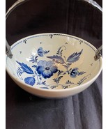antique dutch DELFT bonboniere silver lid . Marked and signed bottom - £77.68 GBP