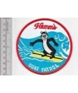 Beer Surfing Hamm&#39;s Bear Surf Patrol Hangin Ten Hamm&#39;s Beer Promo Patch - £7.96 GBP